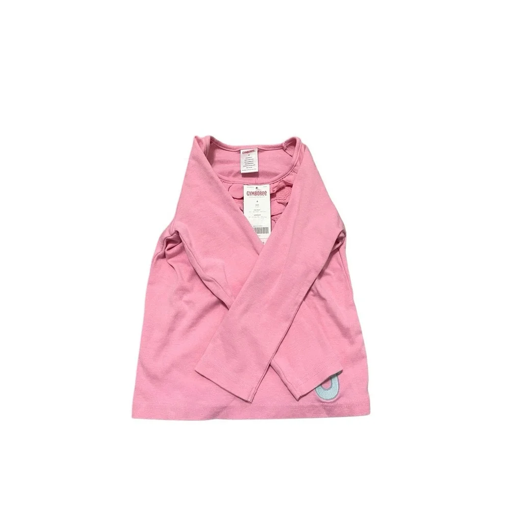 Gymboree Girl's Long Sleeve Shirt Size 4 Pink with Ruffles New Cowgirl